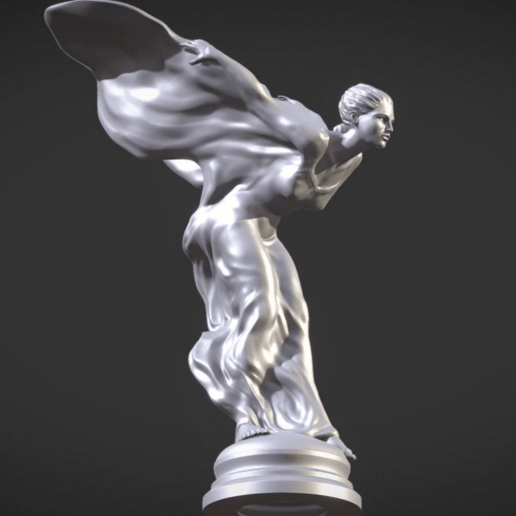 Download STL file Spirit of ecstasy Flying Lady Rolls Royce • 3D